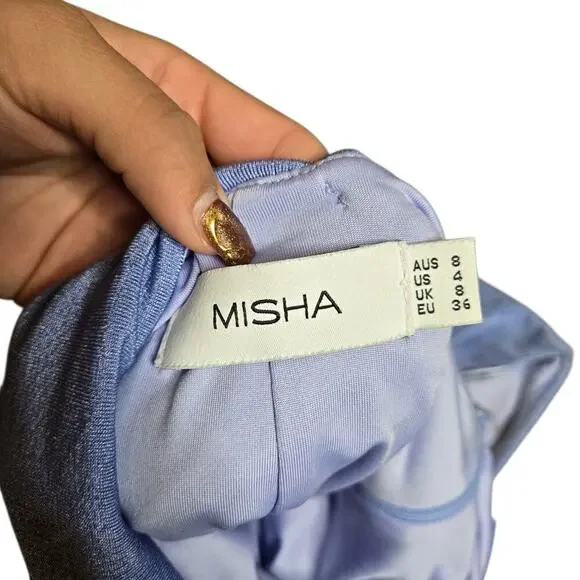 Revolve X Misha Evetta Dress in Heather Blue Size: 4 - Picture 5 of 7